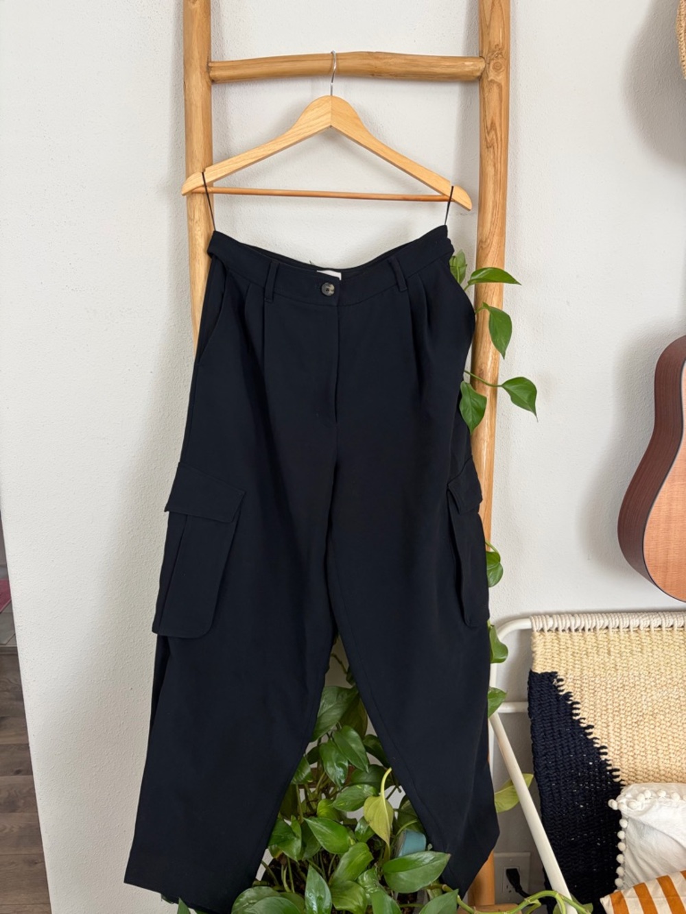 Wilfred Black Cargo Trousers